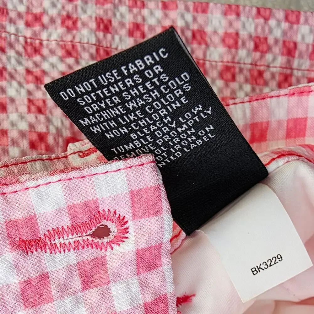 Pro Tour Pink Gingham Shorts Size 8 Golf Coolplay Preppy Coastal Feminine Barbie
